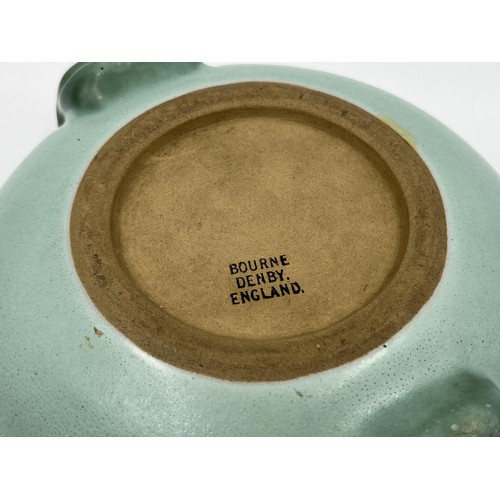 243 - A Bourne Denby England green glazed stoneware ashtray - approx. 8cm high x 24cm wide