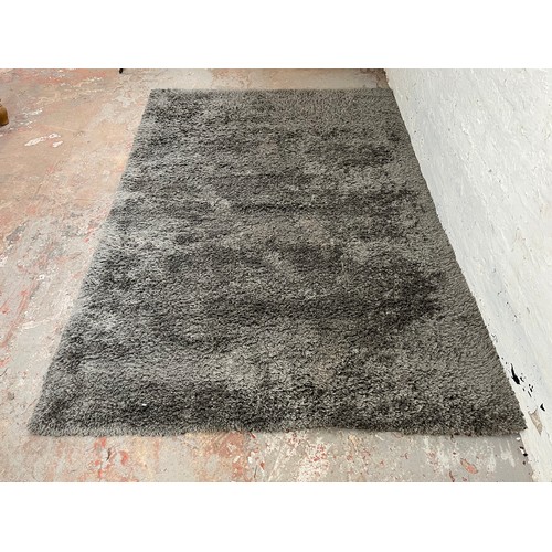 162 - A Flair Rugs Velvet charcoal 100% polyester rug - approx. 230cm x 160cm