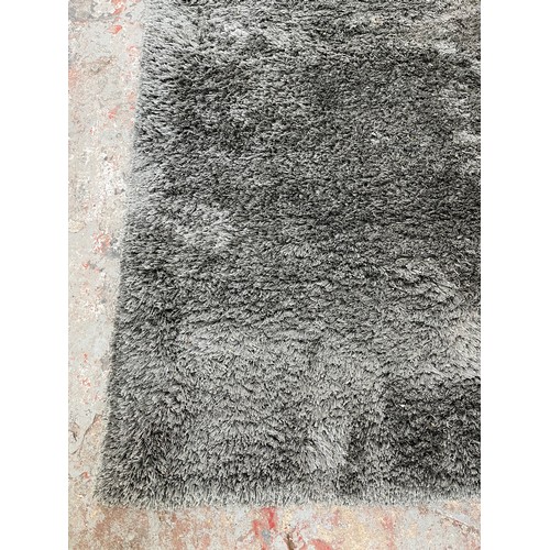 162 - A Flair Rugs Velvet charcoal 100% polyester rug - approx. 230cm x 160cm