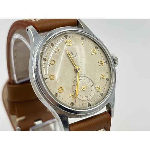 1133A - Sir Edmund Hillary Interest - An early 1950s Smiths Deluxe A409 Everest expedition wristwatch. The A...