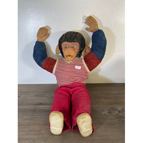 344 - Two 1960s Chad Valley Jacko Monkey soft toys - each approx. 54cm high