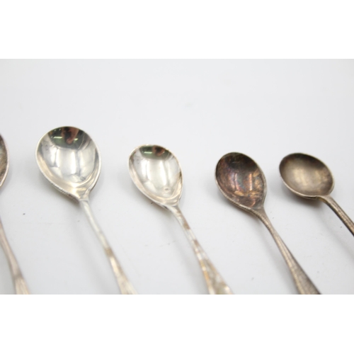 1302 - Eight vintage hallmarked .925 sterling silver condiment spoons - approx. gross weight 42 grams