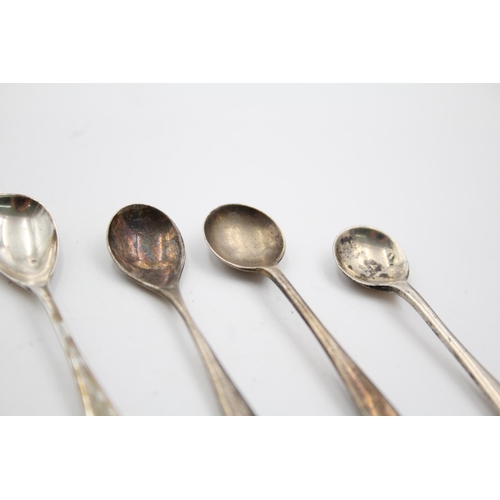 1302 - Eight vintage hallmarked .925 sterling silver condiment spoons - approx. gross weight 42 grams