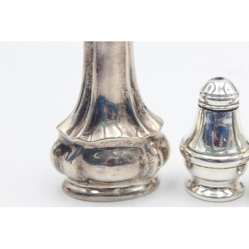 1314 - Three vintage .925 sterling silver salt and pepper shakers - approx. gross weight 75 grams