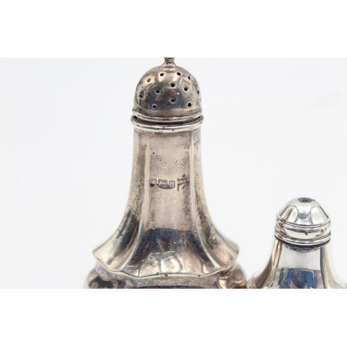 1314 - Three vintage .925 sterling silver salt and pepper shakers - approx. gross weight 75 grams