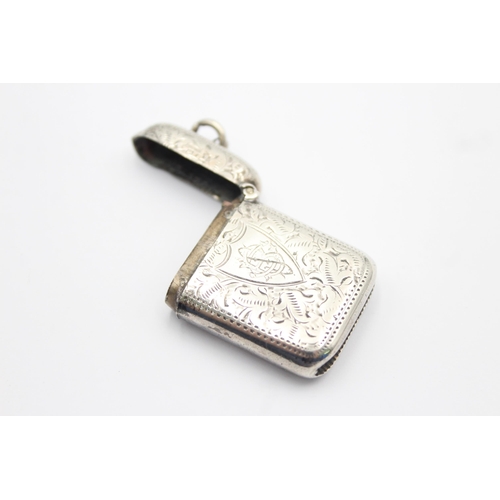 1321 - An Edwardian Henry Charles Freeman hallmarked Birmingham silver vesta case, dated 1905 - approx. gro... 