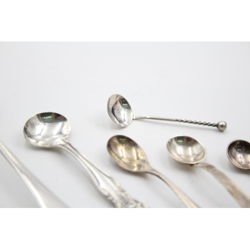 1324 - Eight antique hallmarked sterling silver condiment spoons - approx. gross weight 44 grams