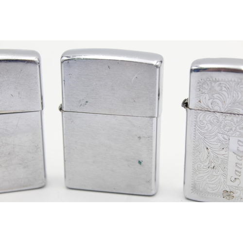 1331 - Three Zippo cigarette lighters