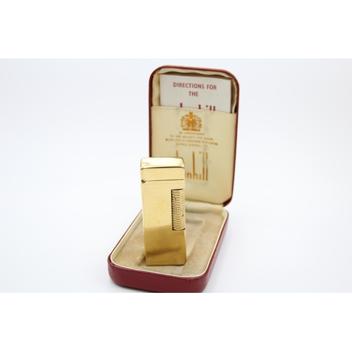 1333 - A boxed Dunhill Rollagas gold plated cigarette lighter