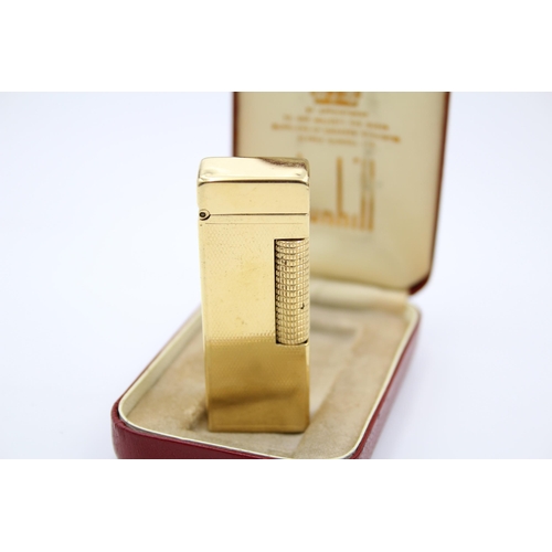 1333 - A boxed Dunhill Rollagas gold plated cigarette lighter