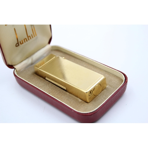 1333 - A boxed Dunhill Rollagas gold plated cigarette lighter