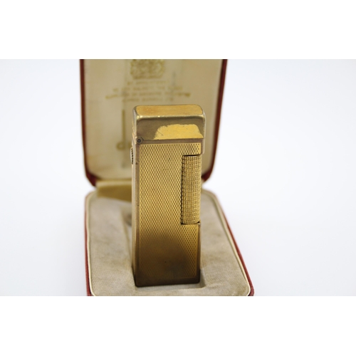 1336 - A boxed Dunhill Rollagas gold plated cigarette lighter