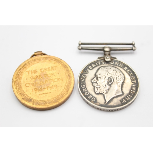 1347 - A WWI medal pair awarded to 3860 Pte H. Reddington, Cheshire Regt