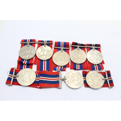 1355 - Eight WWII medals and ribbons