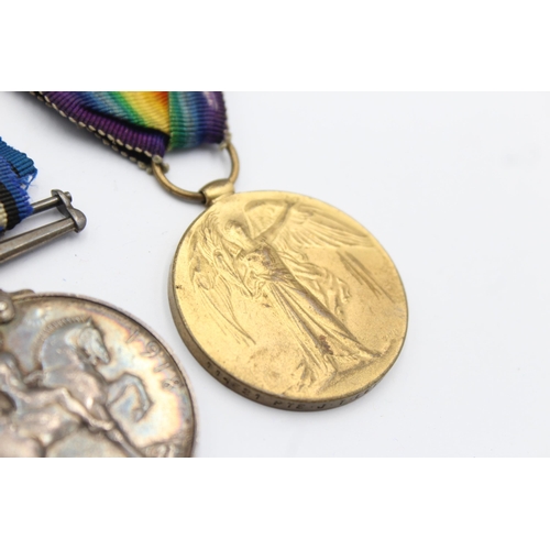 1356 - A WWI medal pair and original ribbons awarded to Pte J. T Leighton 114521, Royal Fusiliers