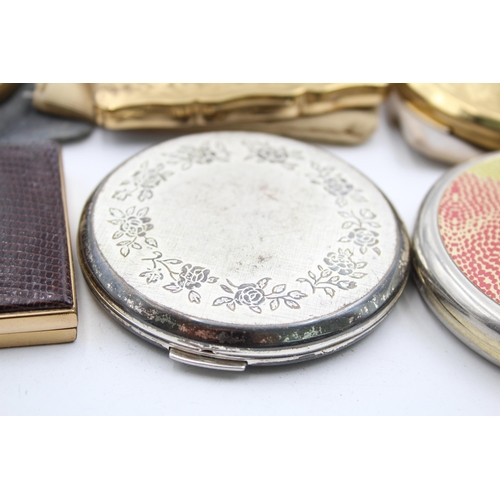 1374 - Six vintage vanity compacts to include Stratton, Coty L'aimant etc.