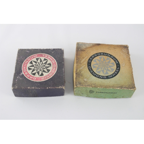 813A - Two boxed vintage Carborundum Diamond wheel cutters