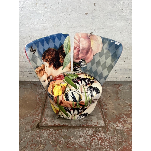 105 - A Fama Galan bedroom chair with removable seat top for storage