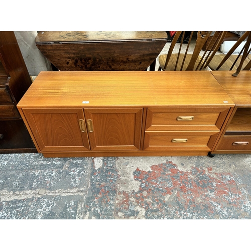 46 - A G Plan teak record cabinet - approx. 54cm high x 131cm wide x 46cm deep