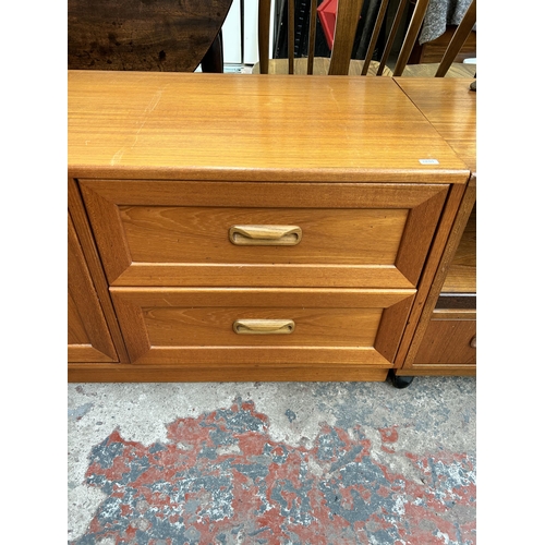 46 - A G Plan teak record cabinet - approx. 54cm high x 131cm wide x 46cm deep