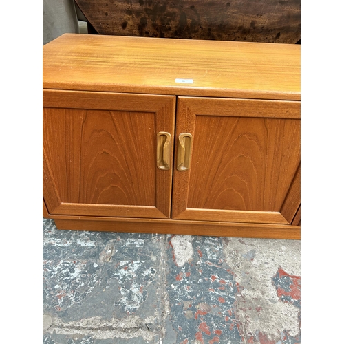 46 - A G Plan teak record cabinet - approx. 54cm high x 131cm wide x 46cm deep