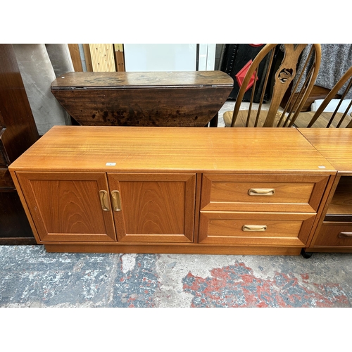 46 - A G Plan teak record cabinet - approx. 54cm high x 131cm wide x 46cm deep