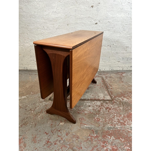 49 - A G Plan teak drop leaf gate leg dining table - approx. 72cm high x 91cm wide x 136cm long