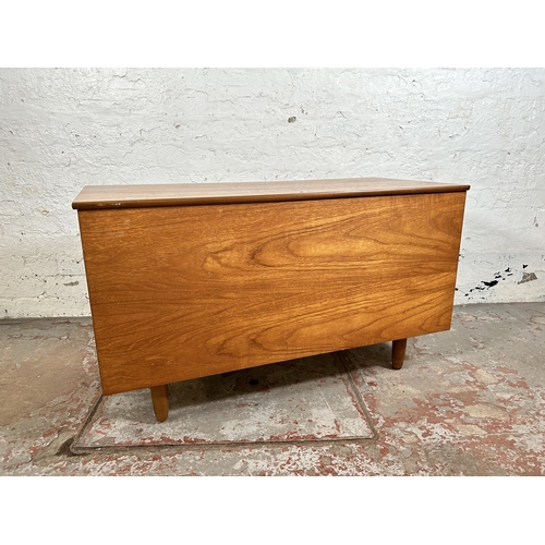 51 - A Sutcliffe of Todmorden teak blanket box - approx. 58cm high x 100cm wide x 47cm deep