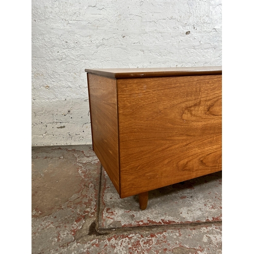 51 - A Sutcliffe of Todmorden teak blanket box - approx. 58cm high x 100cm wide x 47cm deep