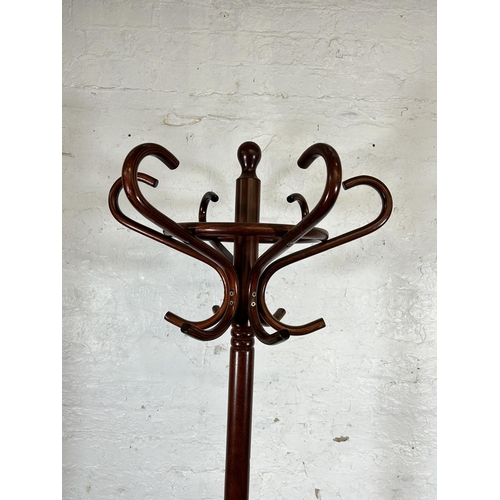 119 - A Thonet style bentwood coat stand - approx. 195cm high