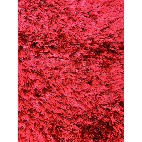 149 - A modern red rug - approx. 233cm long x 166cm wide