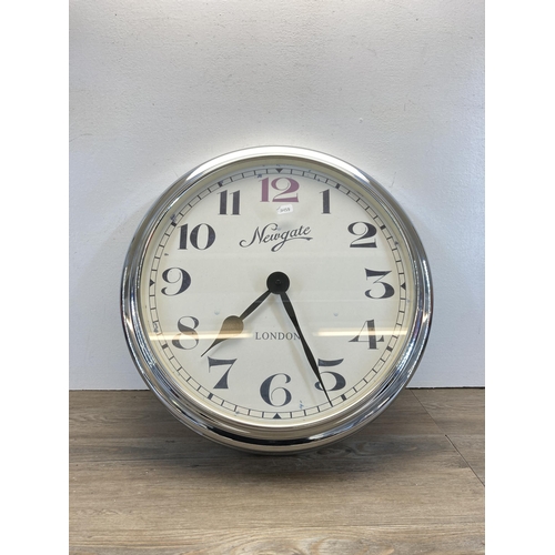 433 - A vintage style Newgate quartz wall clock - approx. 50cm diameter