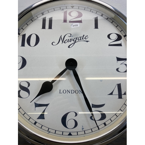 433 - A vintage style Newgate quartz wall clock - approx. 50cm diameter