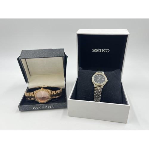 1244 - Two boxed women's quartz wristwatches, one Accurist and one Seiko