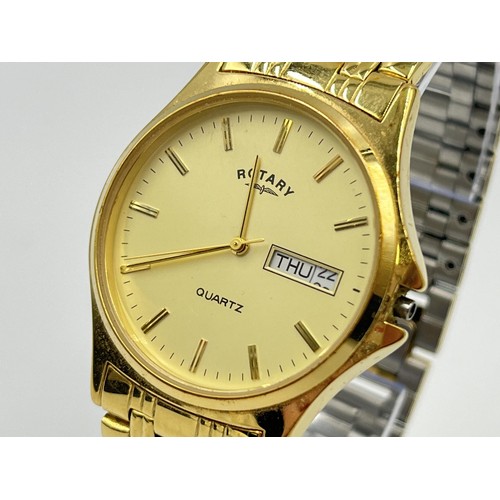 1245 - A boxed Rotary quartz men's wristwatch - ref no. 10901