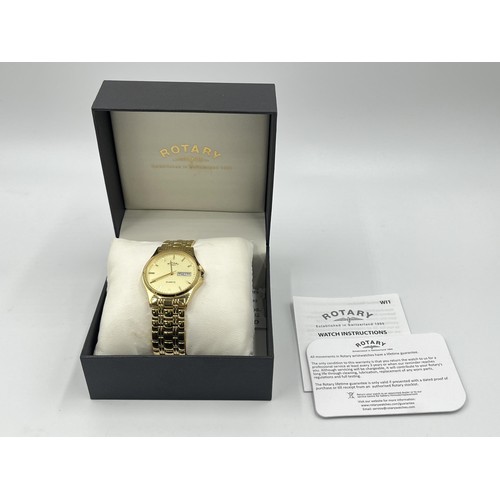 1245 - A boxed Rotary quartz men's wristwatch - ref no. 10901