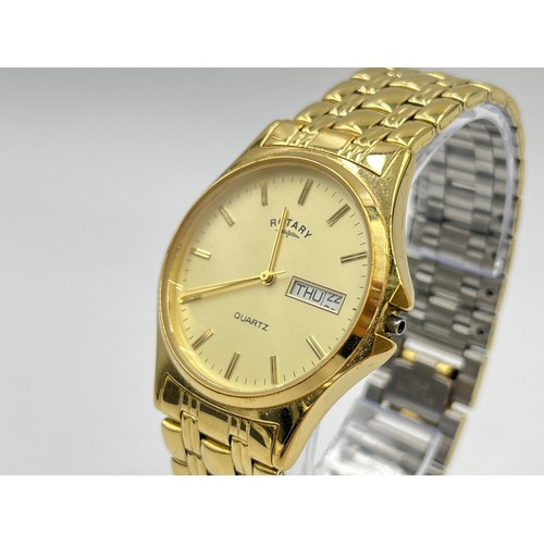 1245 - A boxed Rotary quartz men's wristwatch - ref no. 10901