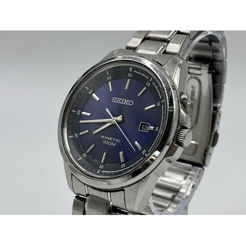 1247 - A Seiko Kinetic 100M men's wristwatch - ref no. 5M62-0DG0