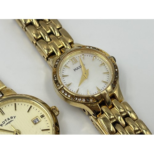 1248 - Three quartz women's wristwatches, one Sekonda, one Rotary and one Pulsar