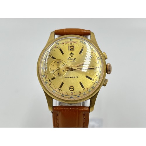 1261 - A 1960s Ling 21 Prix Antimagnetic mechanical men's wristwatch