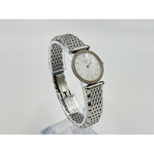 1262 - A Longines La Grande Classique quartz women's wristwatch with diamond bezel