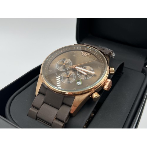 1264 - A boxed Emporio Armani quartz men's wristwatch - ref no. AR-5858