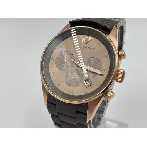 1264 - A boxed Emporio Armani quartz men's wristwatch - ref no. AR-5858