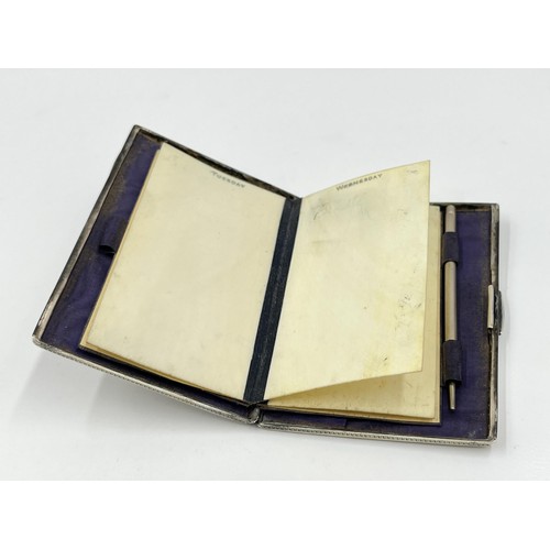 1271 - A Victorian Charles Washington Shirley Deakin hallmarked Birmingham silver pocket diary, dated 1862 ... 