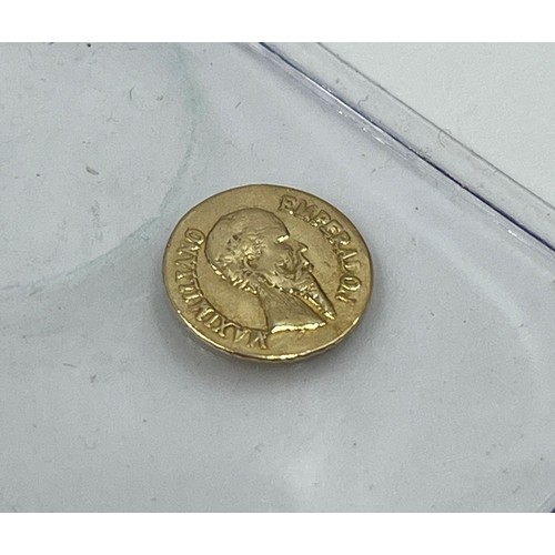 1370 - An 1865 Mexican 22ct gold coin - approx. gross weight 0.3 grams