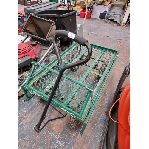 850 - A Draper 200kg steel mesh gardeners cart