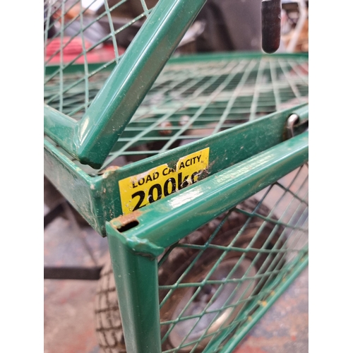 850 - A Draper 200kg steel mesh gardeners cart