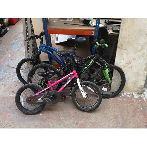 786 - Three child's bikes, one Verve, one B-Twin and one Muddyfox Radar