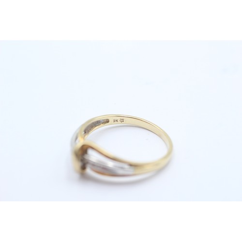 1078 - A 9ct gold diamond dress ring, size S - approx. gross weight 2.7 grams