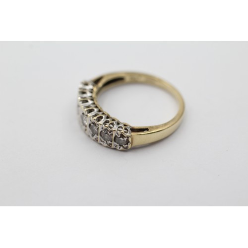 1106 - A 9ct gold diamond dress ring, size L½ - approx. gross weight 2.3 grams